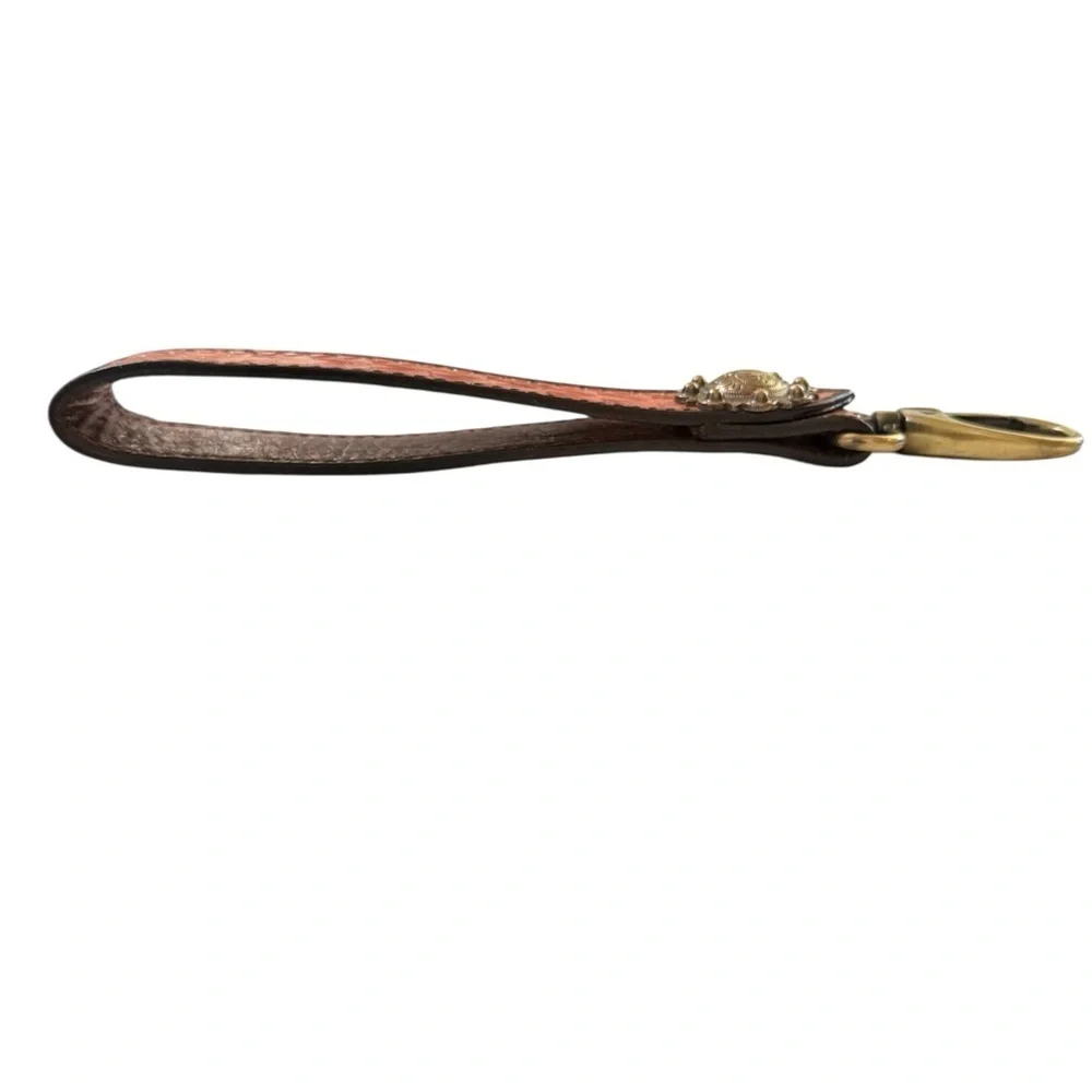 Handcrafted Western Tooled Leather Keychain
